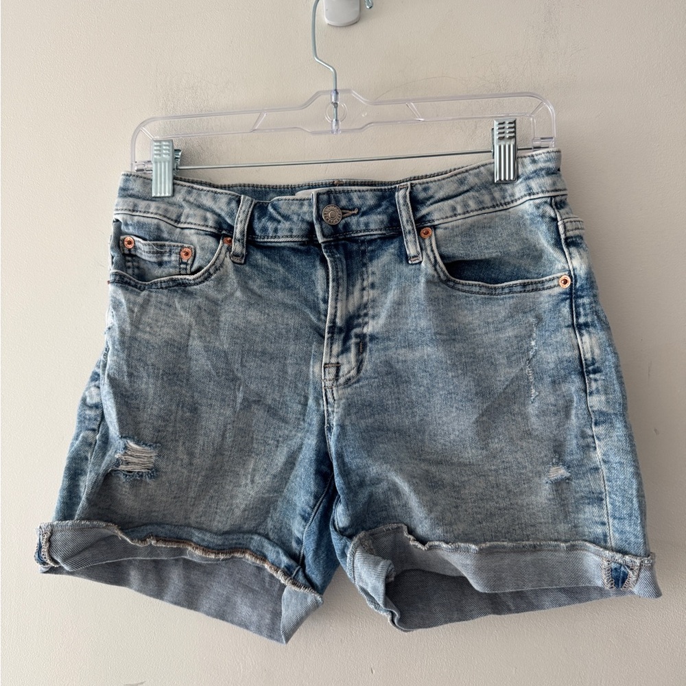 Zara Denim Jean Shorts Slightly Distressed